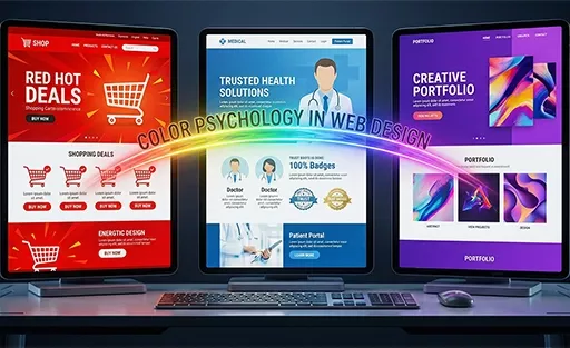 محبوب‌ترین رنگ‌ها در طراحی سایت